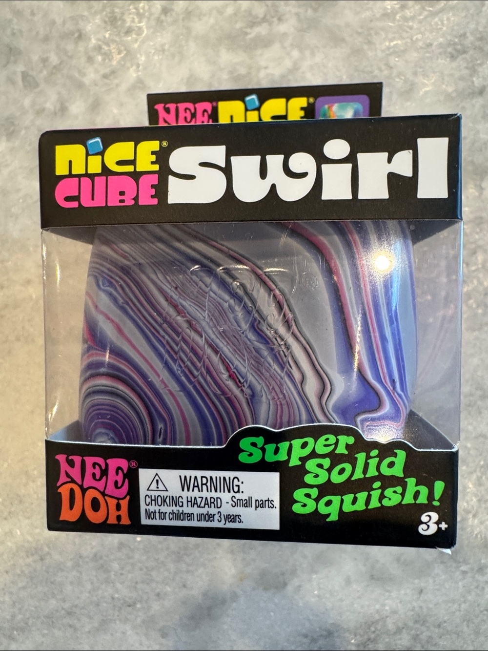 Nice Cube Swirl Super Solid Squish - Purple & Pink